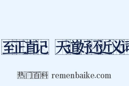 至正直记·天道好还近义词是什么意思的图片